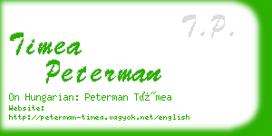 timea peterman business card